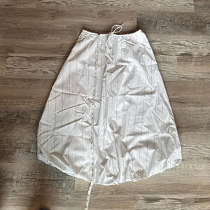 ZARA LIGHTWEIGHT STRIPED BALLOON MIDI SKIRT - BRAND NEW WITH TAG - SIZE XS